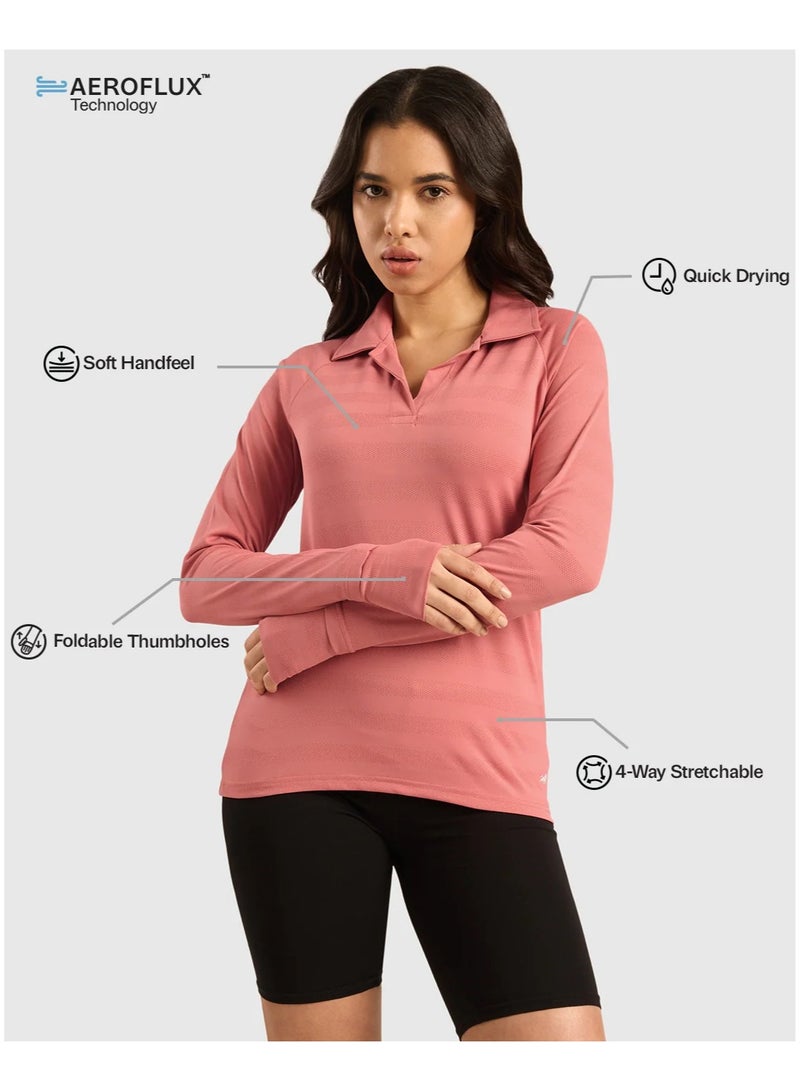 Musclemind Women's Vogue Polo Full Sleeve T-Shirt - Image 5