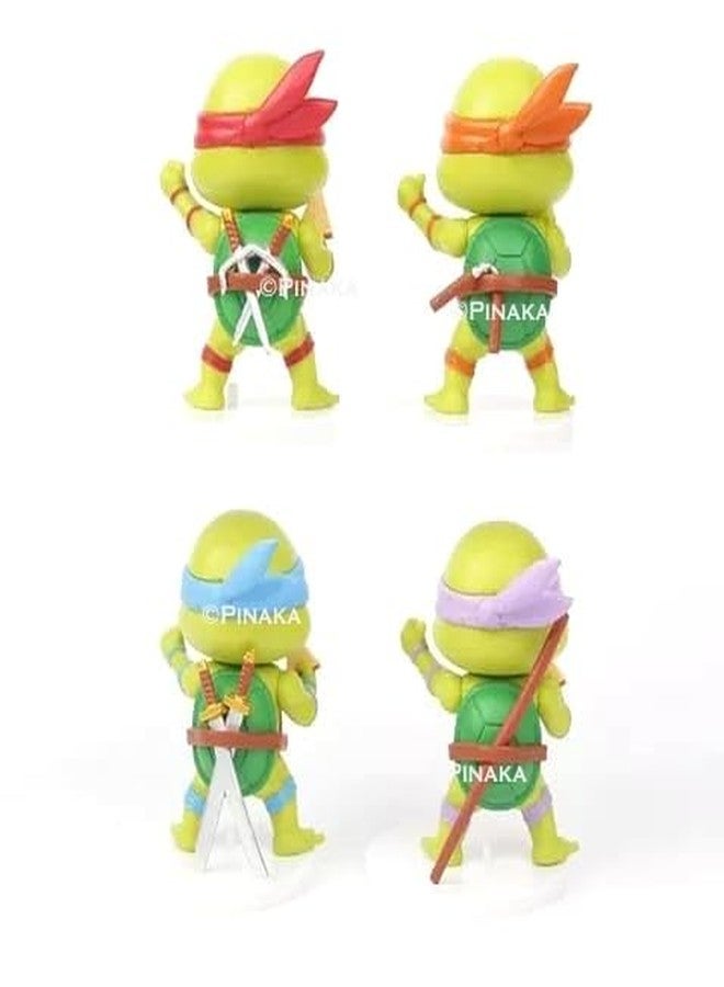 PINAKA Ninja Turtle 5pcs Cute Action Figures 8 CM Game Cartoon Figurine PVC Figure - Image 4