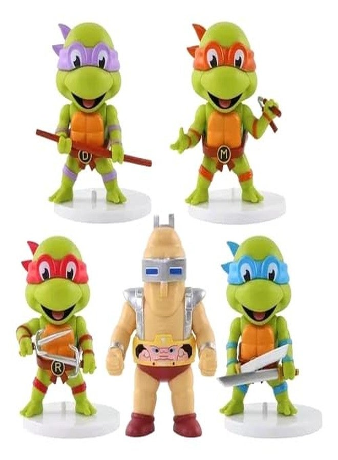 PINAKA Ninja Turtle 5pcs Cute Action Figures 8 CM Game Cartoon Figurine PVC Figure - Image 1