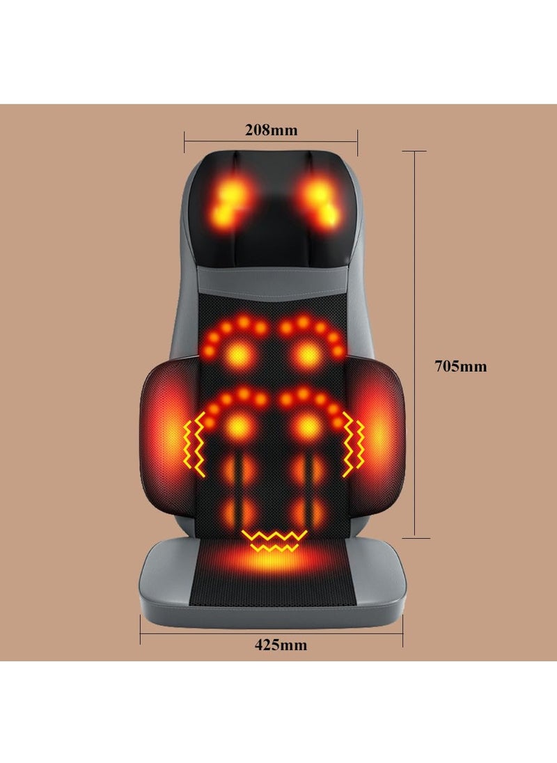 XiuWoo - Massage Seat Cushion With Heat, Electric Deep Tissue Shiatsu Kneading Back Massage Chair Pad For Home Use,5 In 1 Synchronous Massage, With 10 Sets Of Kneading Heads - Image 1