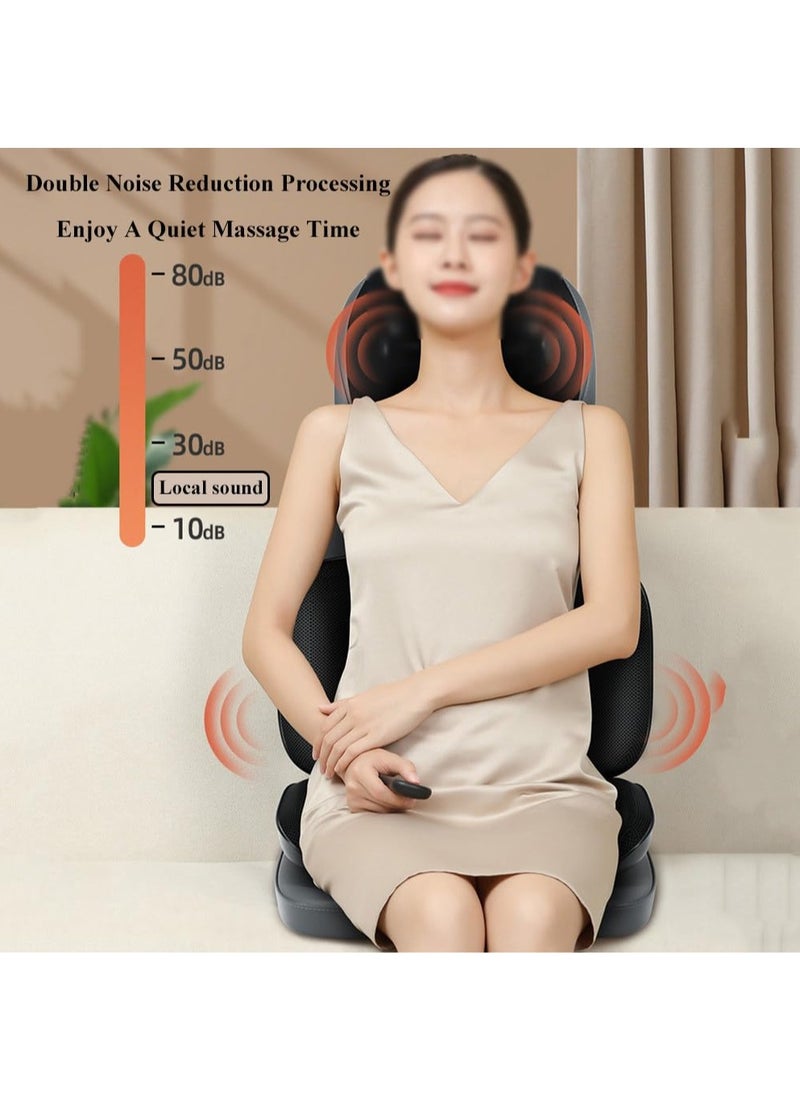 XiuWoo - Massage Seat Cushion With Heat, Electric Deep Tissue Shiatsu Kneading Back Massage Chair Pad For Home Use,5 In 1 Synchronous Massage, With 10 Sets Of Kneading Heads - Image 1