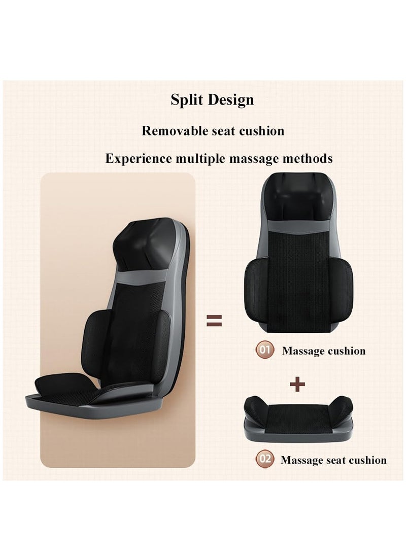 XiuWoo - Massage Seat Cushion With Heat, Electric Deep Tissue Shiatsu Kneading Back Massage Chair Pad For Home Use,5 In 1 Synchronous Massage, With 10 Sets Of Kneading Heads - Image 1