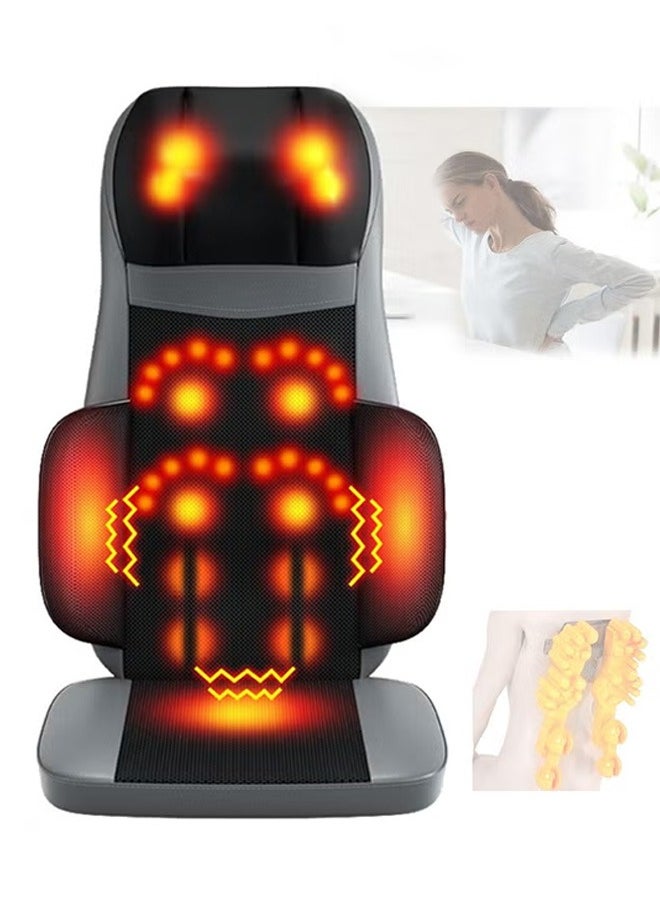 XiuWoo Massage Seat Cushion With Heat, Electric Deep Tissue Shiatsu Kneading Back Massage Chair Pad For Home Use,5 In 1 Synchronous Massage, With 10 Sets Of Kneading Heads  - Image 1