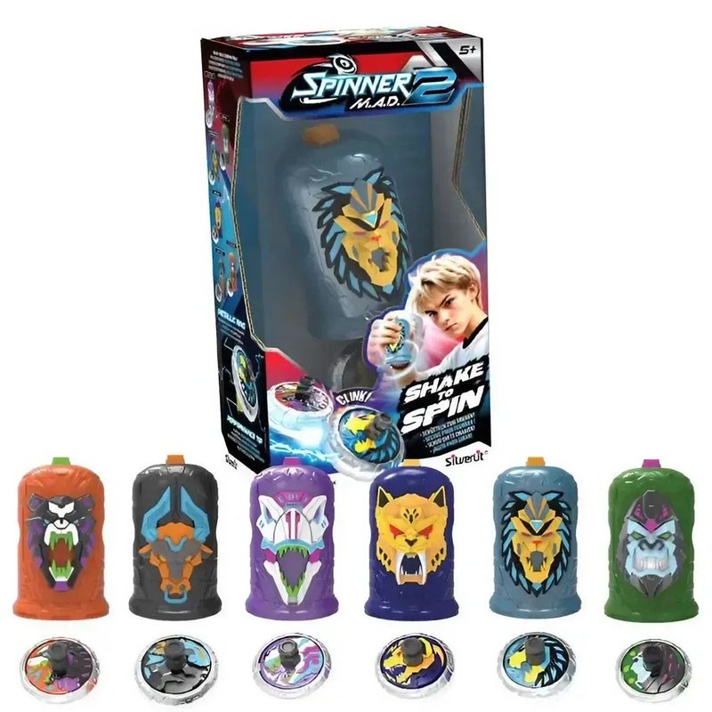 Silverlit Spinner M.A.D. 2 Shake To Spin Spinner Top Set (Assorted)