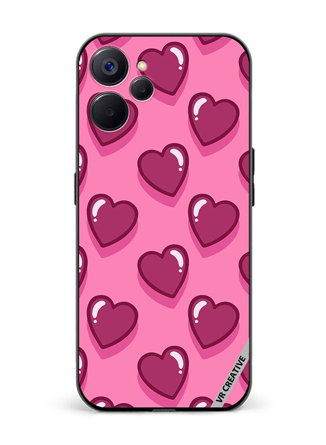VR CREATIVE Protective Case Cover For Realme 10 5G Lovely Hearts Design Multicolour - Image 1