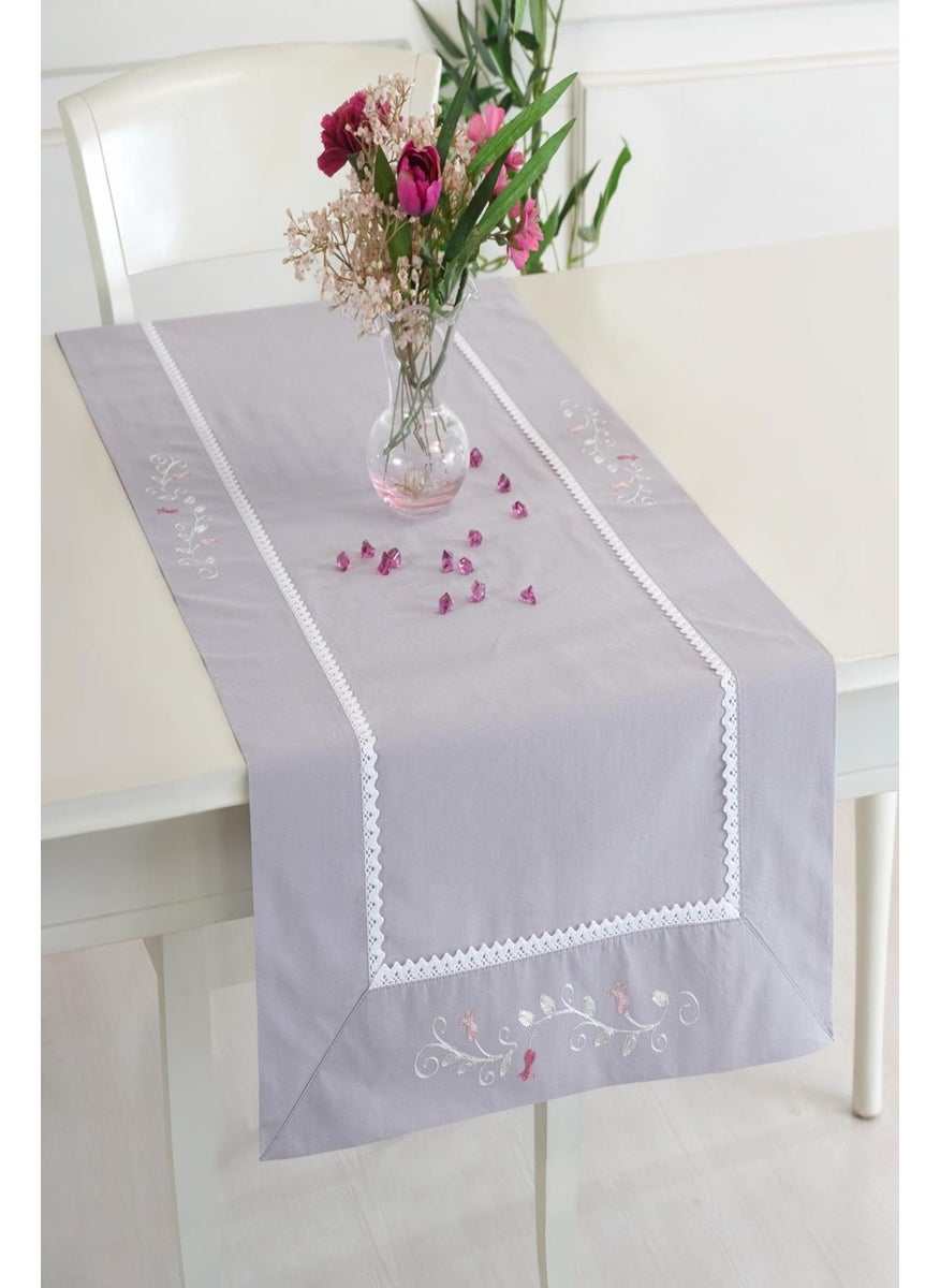 Ödel Home Buldan Linen Elegantly Embroidered 50 x 130 cm. Runner  - Image 1