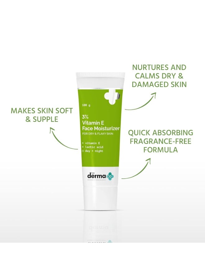 ذا ديرما كو 3٪ كريم مرطب للوجه بفيتامين هـ بفيتامين هـ وحمض اللاكتيك | يحارب الجفاف | غير دهني وخفيف الوزن | 100 جم - Image 3