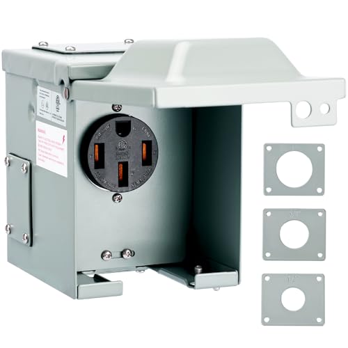 RVGUARD 50 Amp 125/250 Volt RV/EV Power Outlet Box, Enclosed Lockable Weatherproof Outdoor Electrical NEMA 14-50R Receptacle Panel, ETL Listed - Image 1