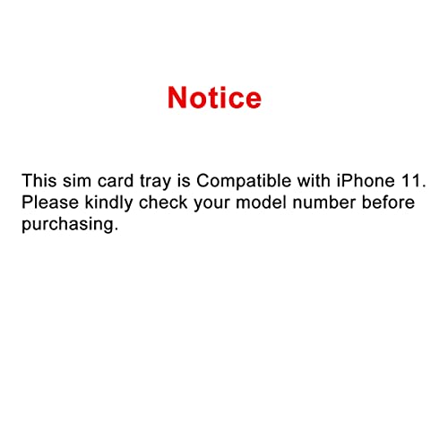 Perzework SIM Card Tray Holder Slot Replacement for iPhone 11 (Black) with Waterproof Rubber Ring and Eject Pin (Single Sim Version) - Image 4