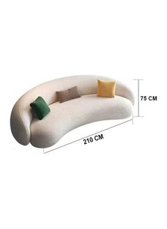 Poppins Home Poppins HOME Italian light luxury curved multi-seat fabric sofa simple lamb velvet designer special-shapE  - Image 2