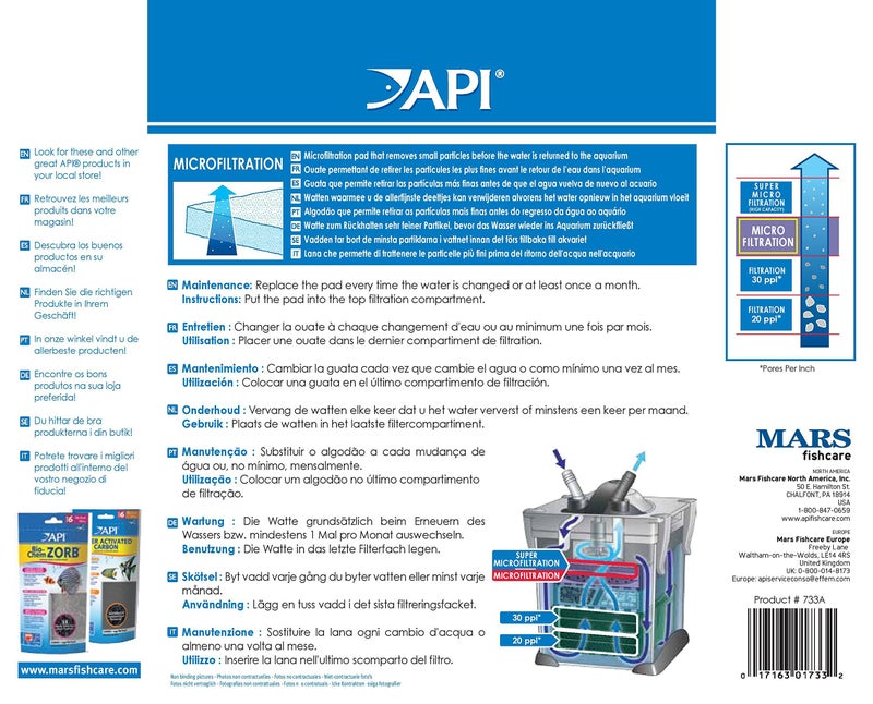 API FILSTAR XP MICROFILTRATION Aquarium Canister Filter Filtration Pads 3-Count, FILSTAR MICRO FILTRATION PADS, Whites & Tans - Image 2