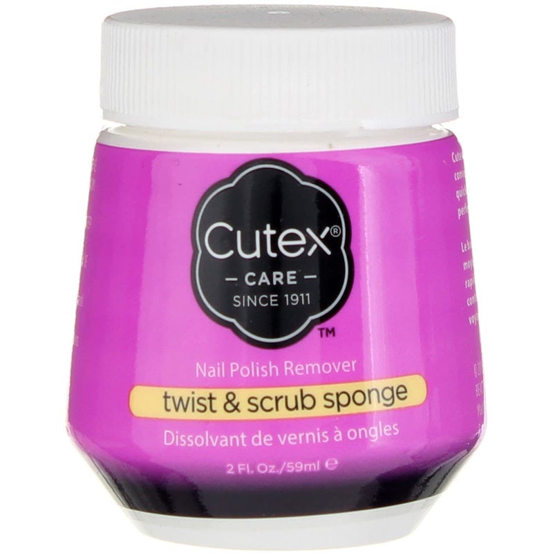 Cutex Nail Polish Remover Twist & Scrub Sponge 1.75 oz - 2 Pack - Image 1