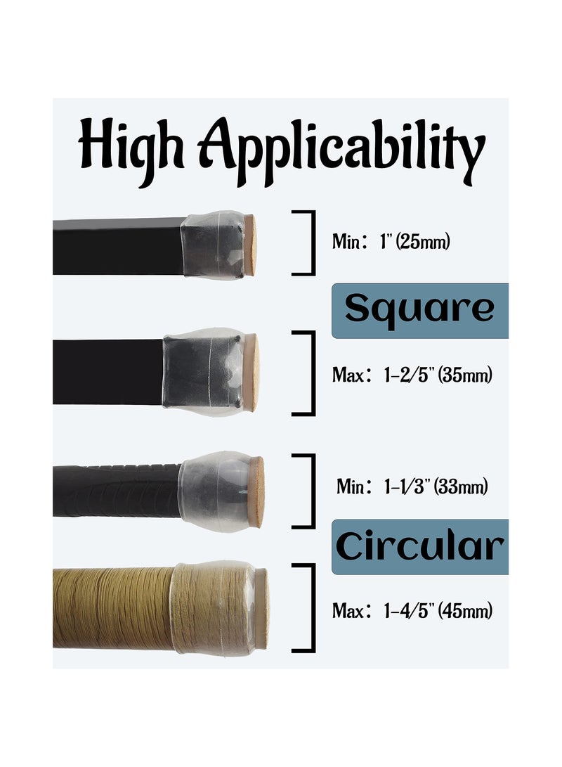 SYOSI Chair Leg Floor Protectors, 24 Pcs Upgraded Floor Protectors for Chairs, High Transparency Chair Leg Covers Protectors for Hardwood Floors to Prevent Floor Scratches and Reduce Noise - Image 3