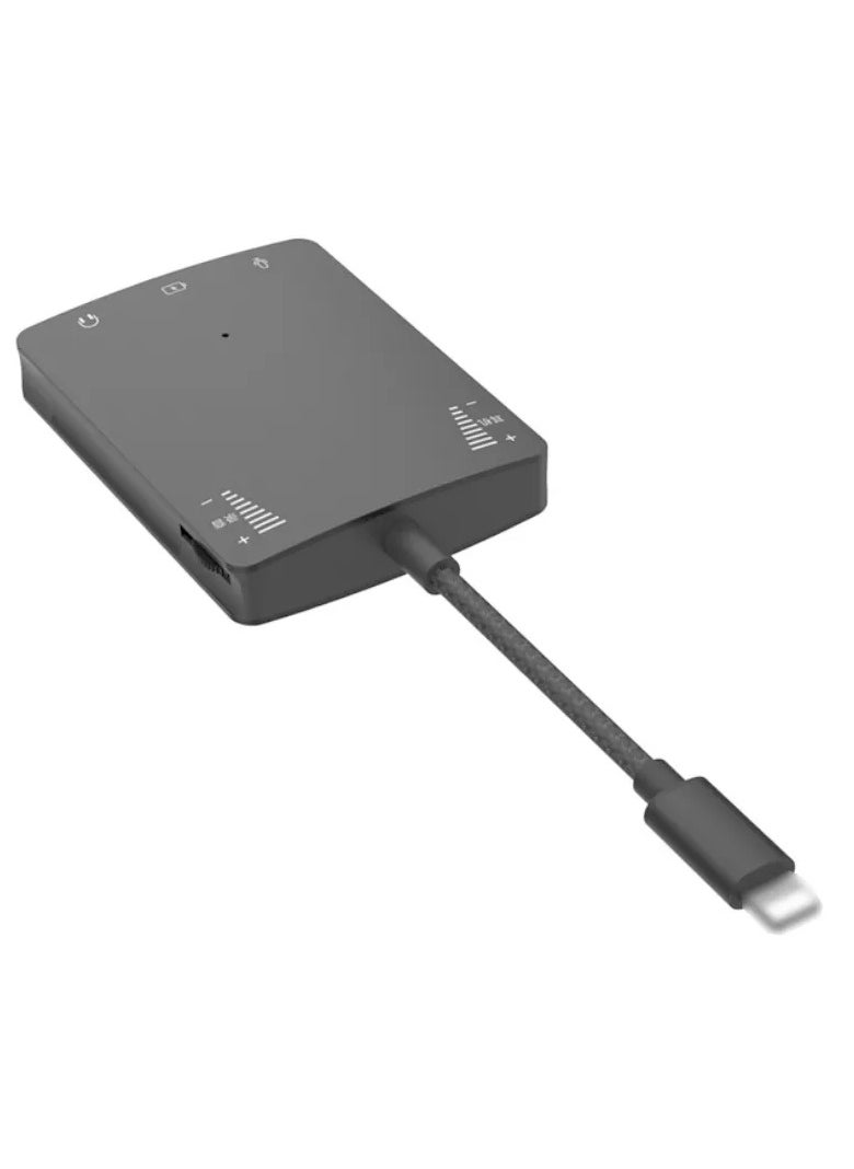 Generic - Lightning Live Stream Adapter for iPhone and iPad with Speaker Pin Supports 99% of live streaming apps available in the market Can charge the phone while in use Supports PK during live streaming Suitable for live streaming, recording and singing - Image 1