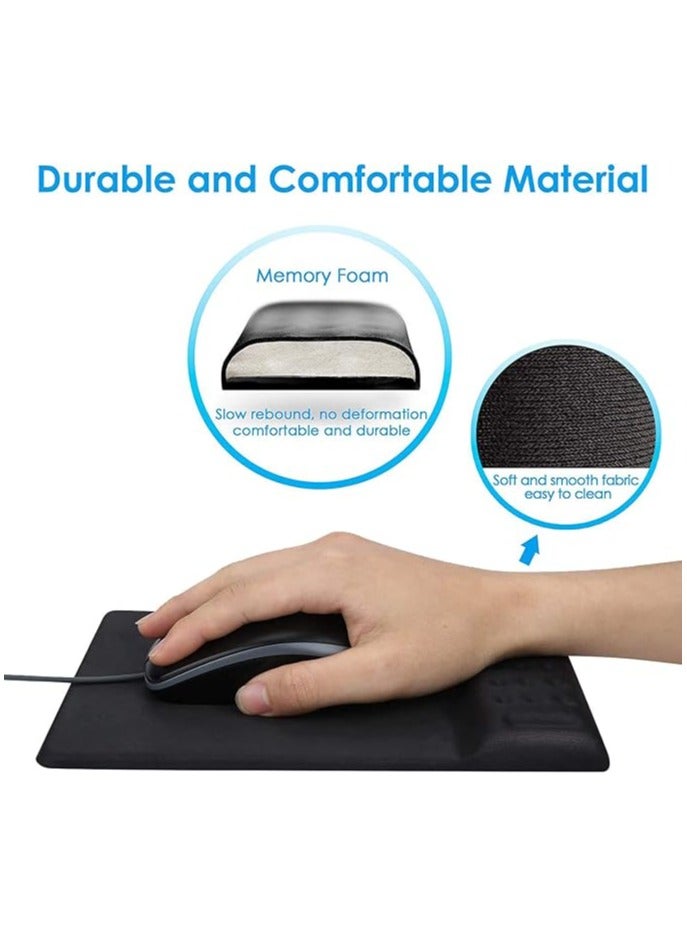erorex Wrist Rest Pad Set, Ergonomic Mouse Pad with Wrist Rest, Mouse Pad and Keyboard Wrist Rest with Non-slip PU Base, Memory Foam Wrist Rest Provides for Comfortable Typing and Wrist Pain Relief - Image 4