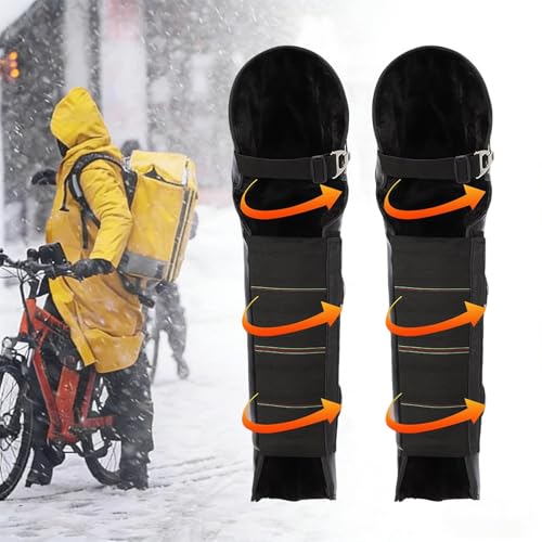 Massmot Motorcycle Knee Pads, Leg Warmer, Cold Protection, Adjustable Straps - Protective Gear for Motocross, Snowmobiling, Urban Riding - Image 4