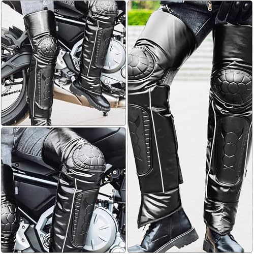 Massmot Motorcycle Knee Pads, Leg Warmer, Cold Protection, Adjustable Straps - Protective Gear for Motocross, Snowmobiling, Urban Riding - Image 3