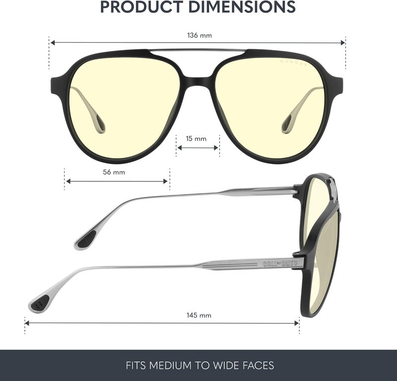 GUNNAR - Official Call of Duty Ghost Edition - Blue Light Blocking Gaming And Computer Glasses - Amber - Image 2