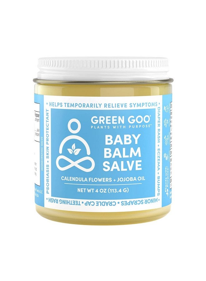 GREEN GOO Baby Balm, Organic Gentle Moisturizing & Soothing Baby Lotion, Helps Relieve Skin Irritations, 4 Oz Jar - Image 1