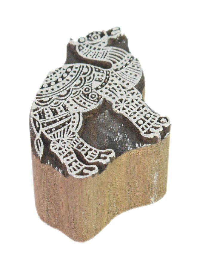 Global Art Indian Hand Made Wooden Camel Design Printing Block Wood Print Stamp � Camel Pattern Textile Printing Block �Collectible Print Stamp i77-176 - Image 3
