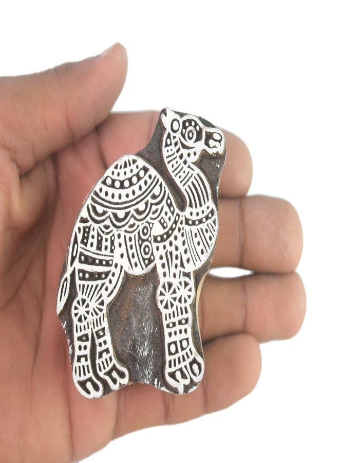 Global Art Indian Hand Made Wooden Camel Design Printing Block Wood Print Stamp � Camel Pattern Textile Printing Block �Collectible Print Stamp i77-176 - Image 5