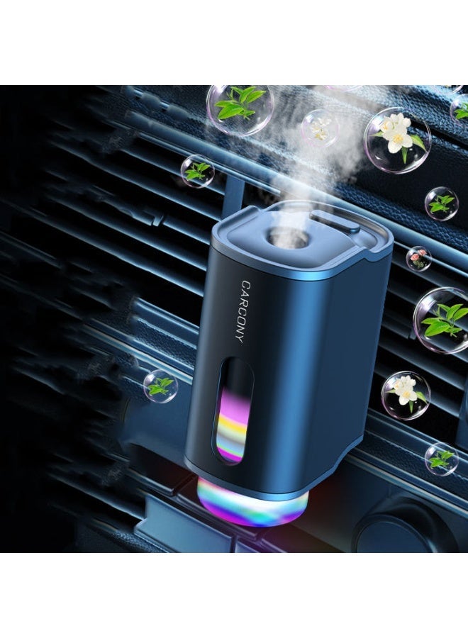 Smarties AE Smart Car Aroma Diffuser, Rechargeable Electric Car Air Freshener with Ambient RGB Lighting, Aluminum Alloy USB Car Perfume Diffuser with Auto On/Off Sensor, Vent Clip - Image 1