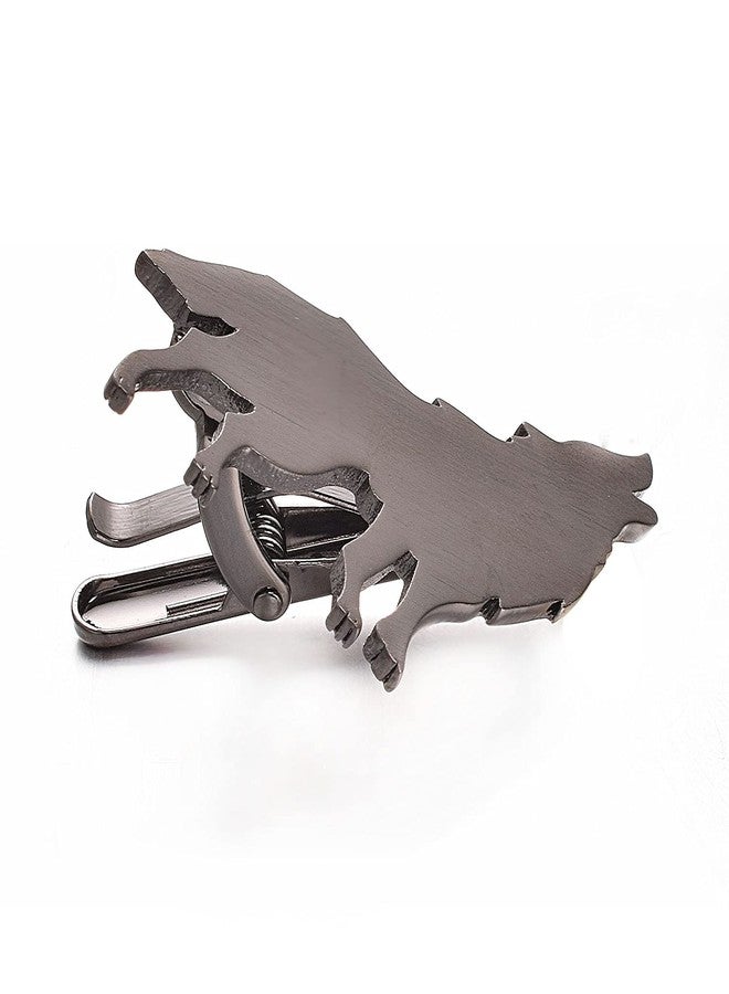 Yoursfs Black Wolf Tie Clips for Men Stainless Steel Tie Bar Mens Personailzed Tie Pin Clothing Accessories - Image 3