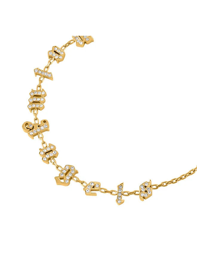 بالم انجلز Emblema Yellow Gold Plated Stainless Steel Chain Bracelet for Women