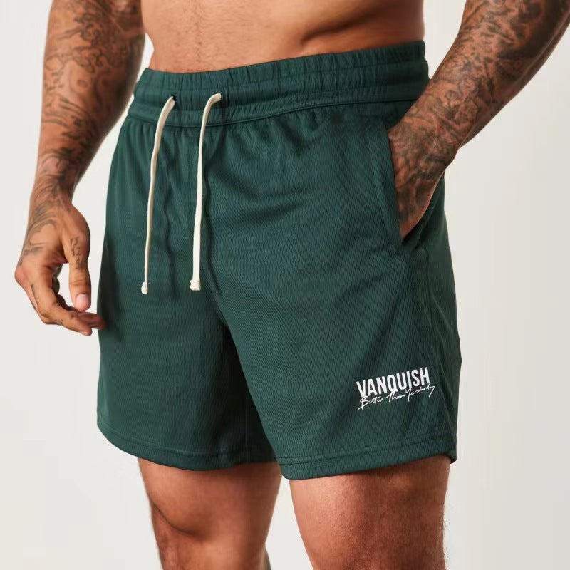Men's Quick-Dry Running Shorts - Straight Fit, 100% Polyester - Image 1