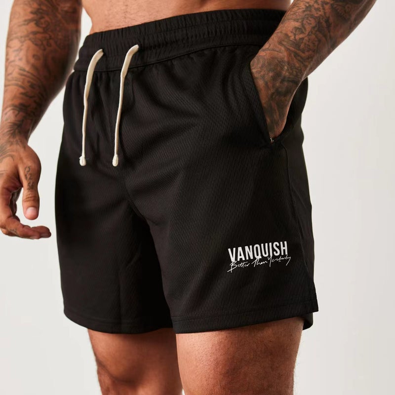 Men's Quick-Dry Running Shorts - Straight Fit, 100% Polyester - Image 4