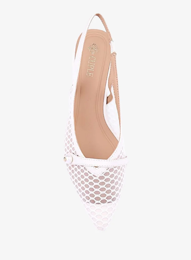 Cuple Off White Cuple Elegant Heeled Sandals for Women for Women | Best Price UAE