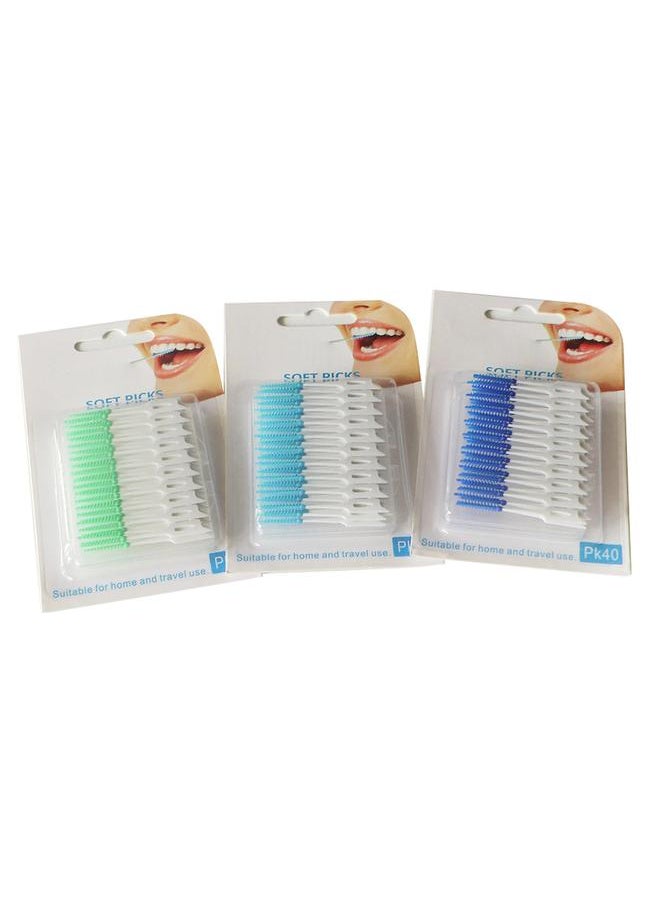 Thoraya - 40 Pcs Flexible Massage Toothpicks Soft Tooth Clean Toothpicks Oral Care Gum Stimulating Toothpicks - Image 1