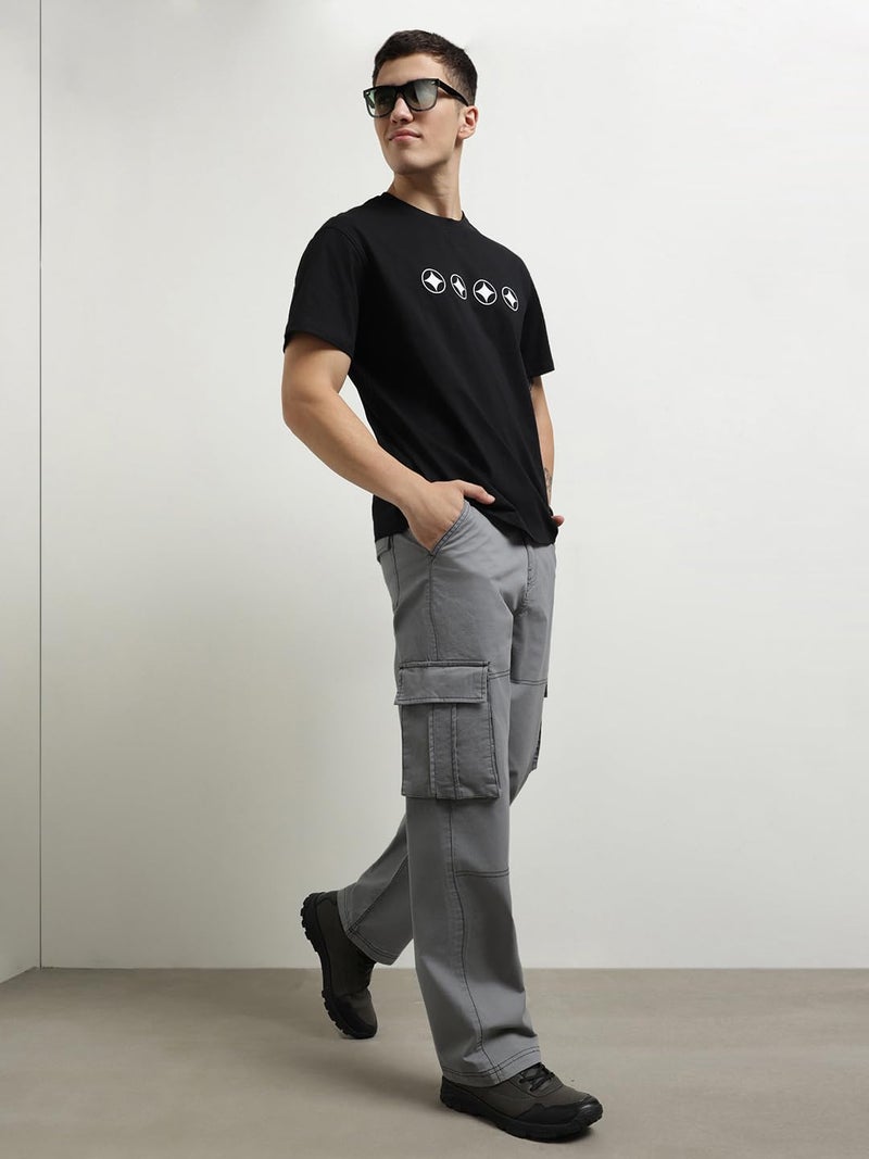 NOBERO Men Solid Straight Fit Cargo Pants - Image 4