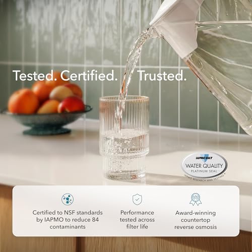 AQUA TRU AquaTru Carafe Smart Countertop Water Purifier | App-Connected 4-Stage Reverse Osmosis System with Glass Carafe Removes Forever Chemicals, Lead & Fluoride | Track Filter Life | No Plumbing - Image 5