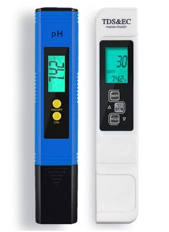 Water pH Meter and TDS Meter, pH and 3 in 1 TDS&EC Water Tester Combo, Turbidity Meter, ±0.01 pH Accuracy ±2% F.S Accuracy TDS/EC/Temperature Meter, Pen Type and Handheld, PPM Meters