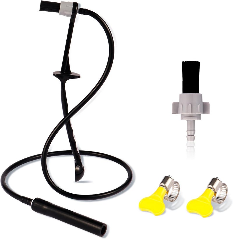 Abeskch Coffee Machines Steam Cleaning Brush,Featuring a Scoop-Shaped end and Removable Heat-Resistant Brush Head, Steam Wand Descaling and Cleaning Tool Suitable for Espresso Machines - Image 1