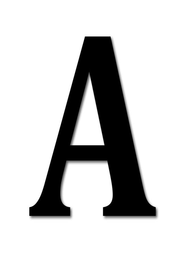 Wallcano Black MDF Unfinished Wooden Alphabets Letters Cutouts Big Size for Wall Decoration Decor Walls Hanging Large for Birthday Family Wedding Anniversary Art Craft Letter 6 inch (A) - Image 1