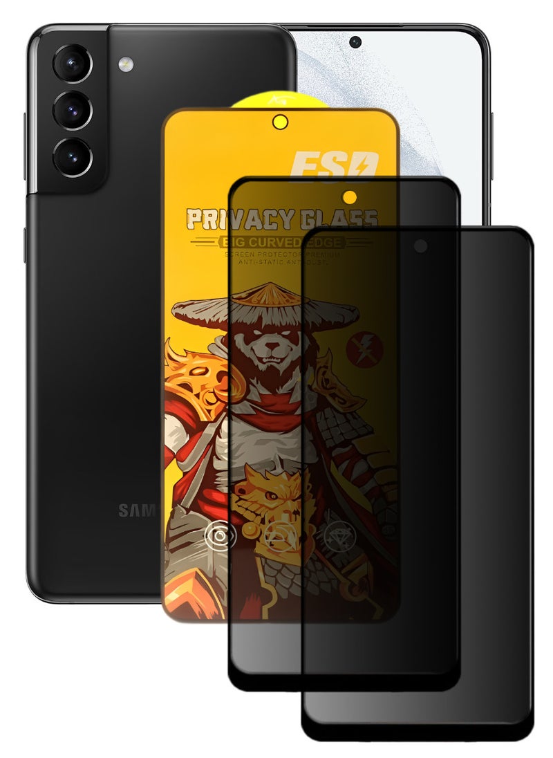 ESD 2 Pieces Tempered Dustproof Privacy Glass Screen Protector Compatible For Samsung Galaxy S21 Plus - Image 1