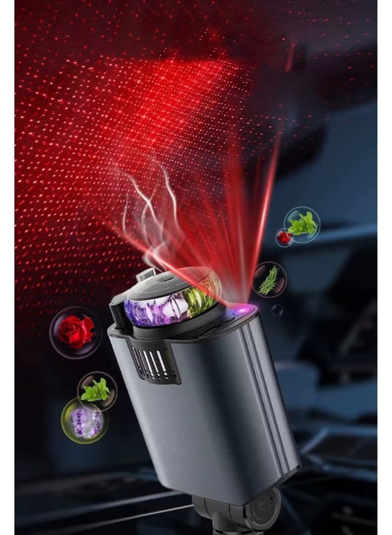 120W A5 in 1 Retractable Car Charger with Starlight & Air Freshener – PD 30W Fast Charger for iPhone 16/15/14/13/12/11, Android – 5-in-1 USB C Car Adapter, QC3.0, Fireproof PC, Quick Charge  - Image 1