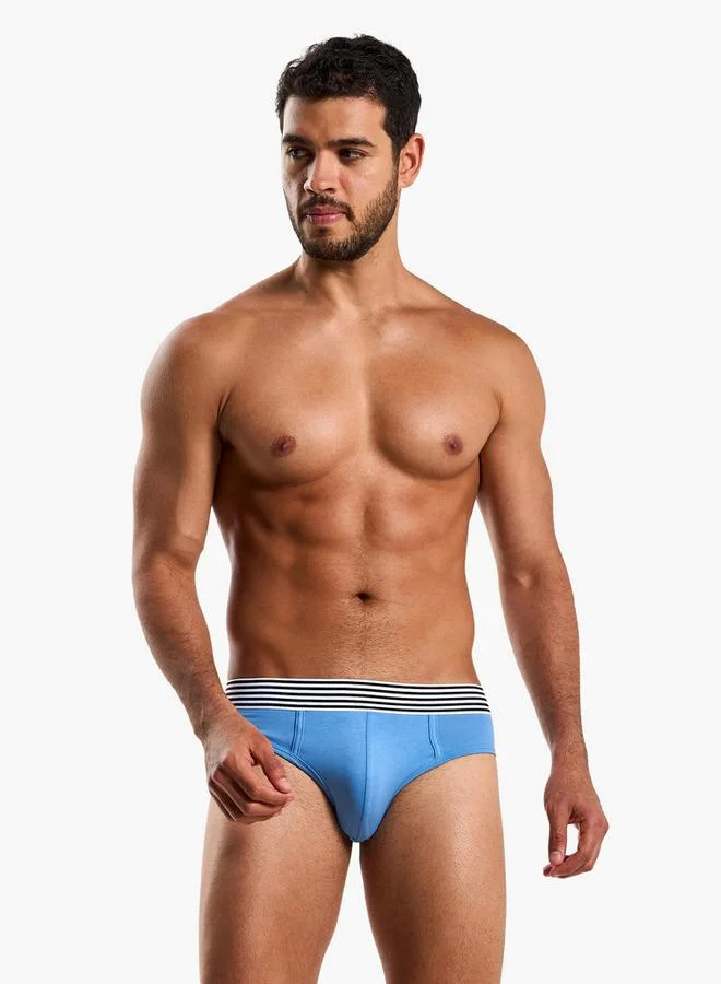 Splash FAV Men Striped Waistband Cotton Briefs - Pack of 3