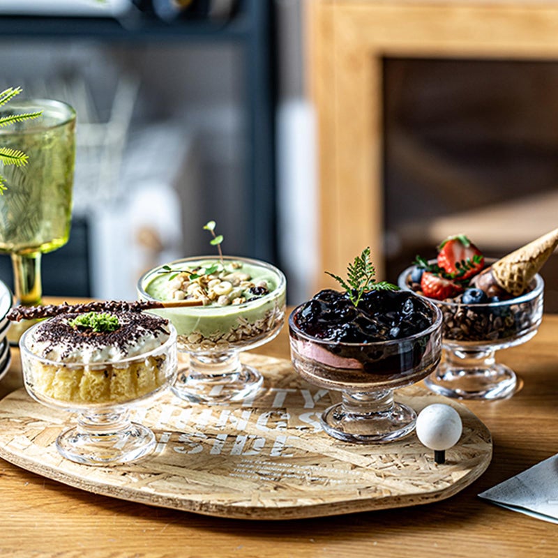 wangsdjy 7oz Glass Ice Cream Bowls- Versatile Dessert Bowls & Cups for Mixed Drinks, Desserts, Nuts, Fruit, Pudding & Snacks- Perfect for Parties, Gatherings (4) - Image 3