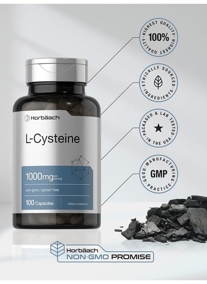 Horbaach Horbäach L-Cysteine 1000mg | 100 Powder Capsules | Non-GMO, Gluten Free Supplement  - Image 4