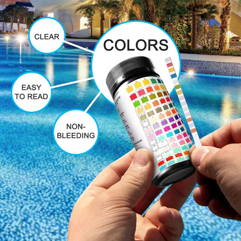 14-In-1 Spa Test Strips - Instant Reliable Results Swimming Pool Water Testing Strips for Drinking Water, Aquarium, Pond, Hot Tub And Industrial Water Use - Image 2