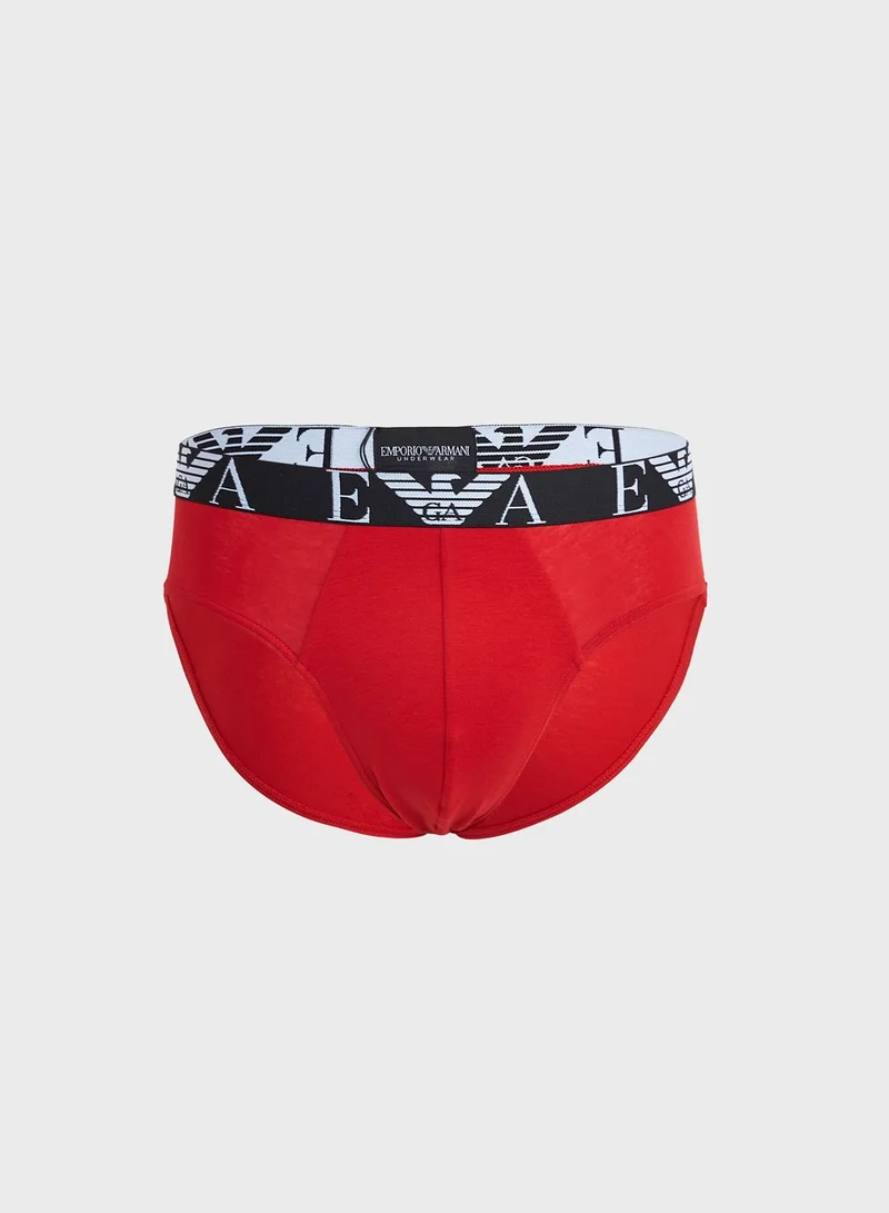 EMPORIO ARMANI 3 Pack Logo Band Assorted Briefs