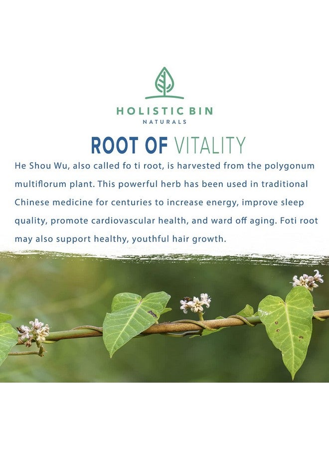 Holistic Bin Japanese He Shou Wu Fo Ti Powder Potent Fermented Herbal Extract for Vitality | Wild Harvested in Japan | Pure Fo Ti for Hair Health Support | Antioxidant and Anti Aging Properties - Image 2