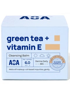 AOA STUDIO AOA STUDIO Skin Green Tea & Vitamin E Cleansing Balm, Melting Balm to Oil for Makeup Remover, Double Cleansing, Face Wash Cleanser All Skin Type 3.38 Fl Oz, 100 ml 