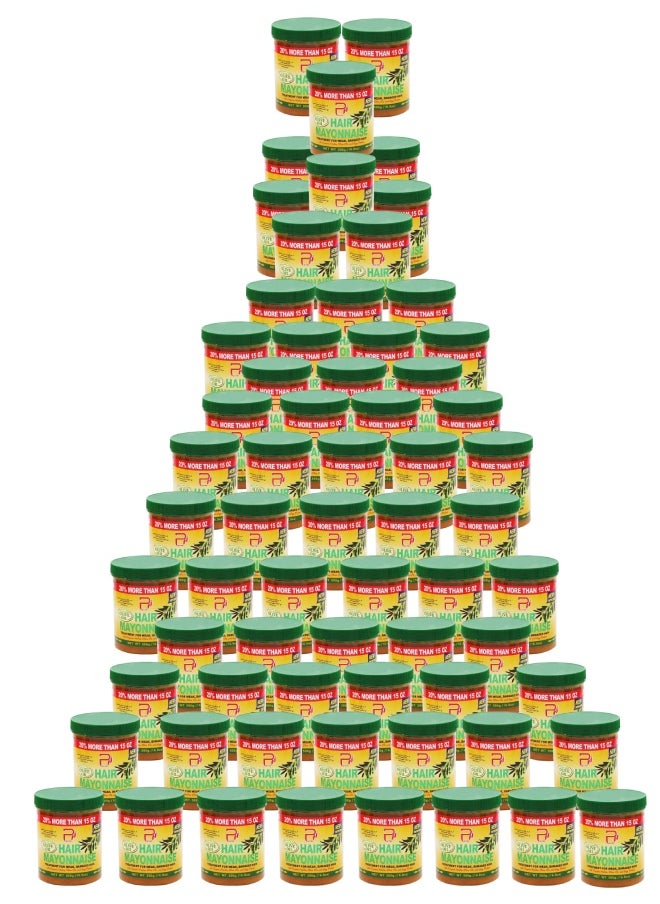PYRON 66 Pieces Hair Mayonnaise Treatment for Weak & Damaged Hair with Olive Oil 500grams  - Image 1