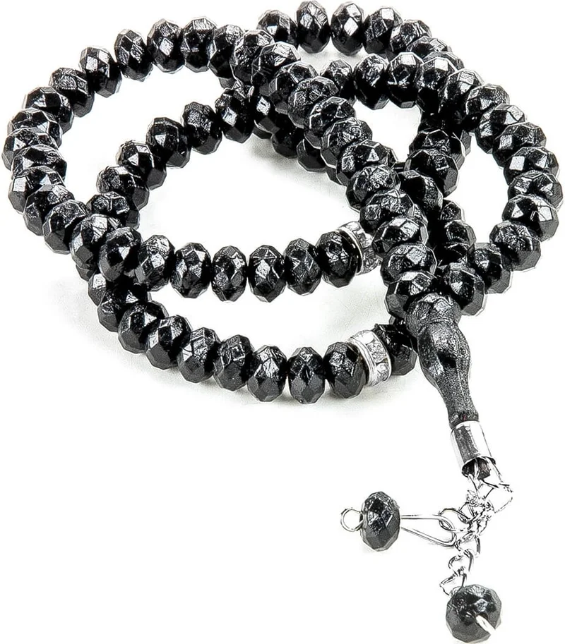 ايهفان Ihvan Crystal Appearance 99' Hajj Umrah Gift Prayer Beads 10 Pieces - Black