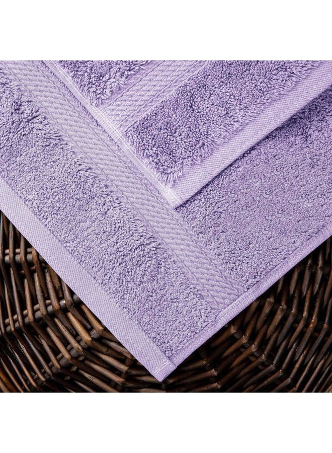 Superior Egyptian Cotton Pile 6 Piece Towel Set, Includes 2 Bath, 2 Hand, 2 Face Towels/Washcloths, Ultra Soft Luxury Towels, Thick Plush Essentials, Guest Bath, Spa, Hotel Bathroom, Purple - Image 4