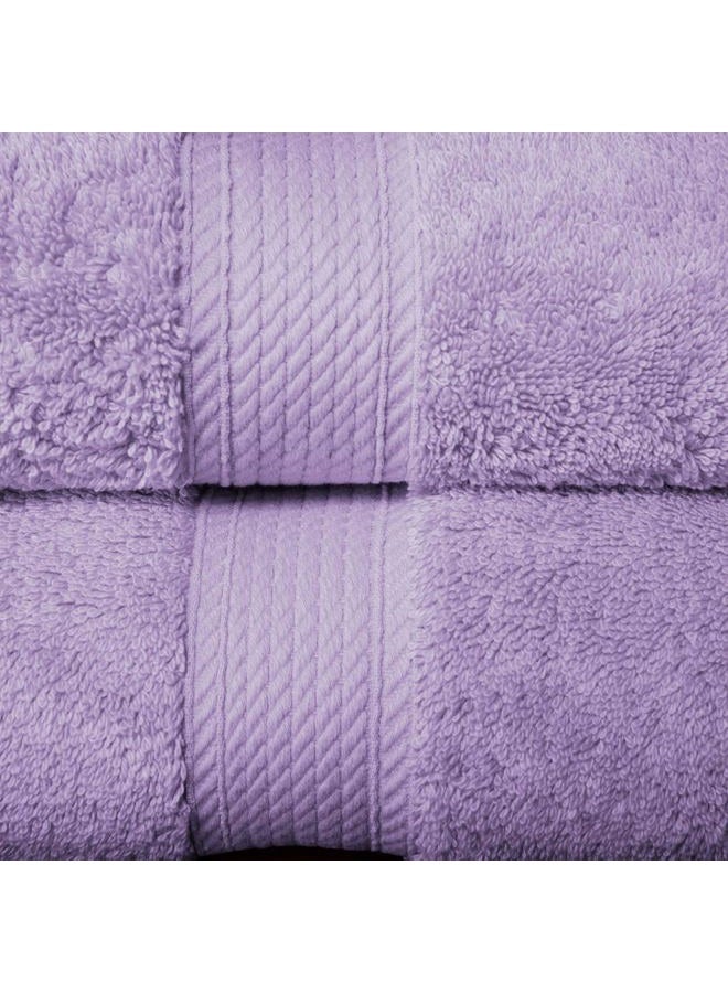 Superior Egyptian Cotton Pile 6 Piece Towel Set, Includes 2 Bath, 2 Hand, 2 Face Towels/Washcloths, Ultra Soft Luxury Towels, Thick Plush Essentials, Guest Bath, Spa, Hotel Bathroom, Purple - Image 5
